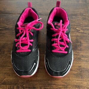 Skechers Women's Relaxed Fit Sketch Air Black/Pink Sneakers Size 6.5